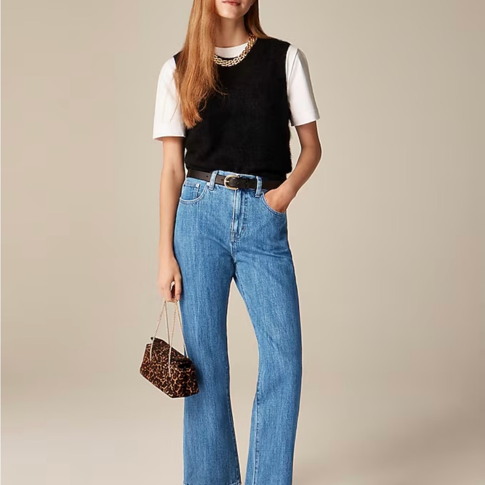 J.crew Mid rise relaxed kick out Jean
